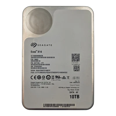 Seagate Exos 10TB 7.2K SATA 6Gbps 3.5" HDD Hard Drive ST10000NM0478 - Image 1 of 4