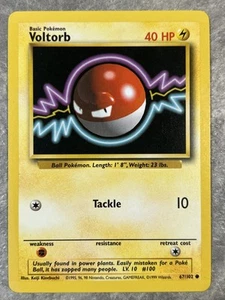 Voltorb 067/102 Pokemon TCG Base Set Vintage WOTC Karte Regular (Moderate Play) 1 - Bild 1 von 2