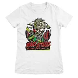 Licenza Ufficiale Mars Attacks - Invading Terra Dal 1962 T-Shirt - Picture 1 of 2