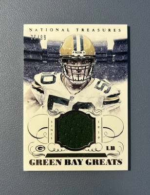 2014 National Treasures AJ HAWK Green Bay Greats Patch /99 - Image 1 of 4