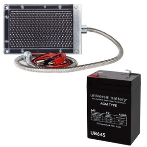 UPG UB645 6V 4.5Ah Battery for Deer Game Feeder + 6V Solar Panel Charger - Picture 1 of 6