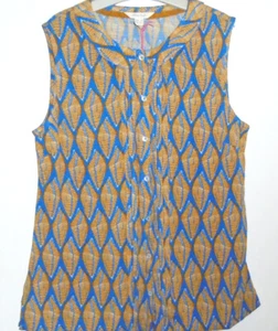 White Stuff Chestnut Shirt cornflower blue print blouse top Size 8 New Tags BNWT - Picture 1 of 5