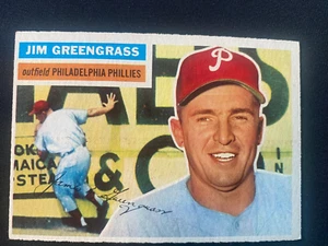 1956 TOPPS BASEBALL #275 - JIM GREENGRASS - PHILADELPHIA PHILLIES - EXC/NMT COND - Picture 1 of 2