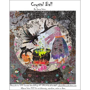 CRYSTAL BALL ~ Collage Quilt Pattern by Laura Heine ~ 35.5"x42" Witch Halloween - Photo 1/4