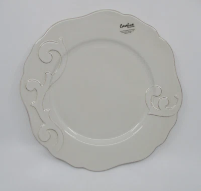 CASAFINA ARABESQUE WHITE DINNER PLATE - 11 1/2" 0910C