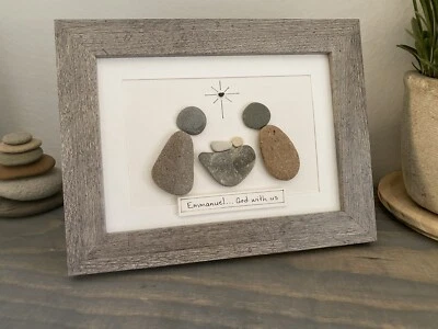 PEBBLE ART CHRISTMAS NATIVITY O HOLY NIGHT Foto 1 de 2