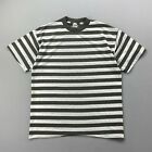 Vintage 90s TND Gray Bold Striped Grunge T Shirt Mens XL