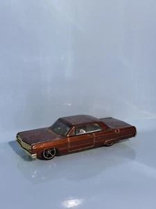 HW Hot Wheels Pin Hedz, '64 Chevy Impala Burnt Orange Gold Loose MINT Low Rider - Picture 1 of 5