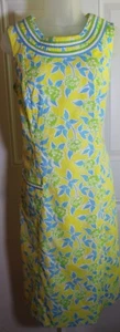 Vestido The Lilly Vintage Lilly Pulitzer Amarillo Azul Verde Blanco Talla 12 - Imagen 1 de 11