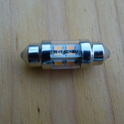 Bombilla LED 6V feeston 10 x 31 mm 3000K blanco calido EXTRA  - Imagen 1 de 3