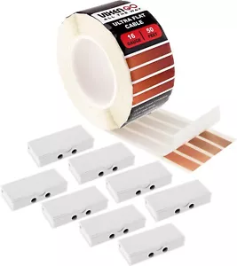 VIXEN GO 16AWG 4-LEITER FLACHKABEL-KIT FÜR LAUTSPRECHER, TÜRKLINGEL, LED-LICHT 50 FUSS - Bild 1 von 10