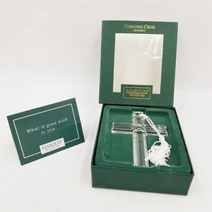 Adorno Cruz Navidad Cristal Marqués Waterford De Colección 4" Raro Alemania - Imagen 1 de 7