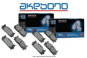 [FRONT+REAR] Akebono Pro-ACT Ultra-Premium Ceramic Brake Pads USA MADE AK96633