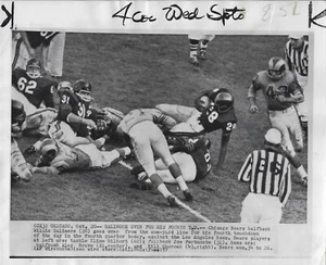 Original 1957 Willie Gallimore Chicago Bears 4 TD's Rams Tipo 3 Prensa Cable Foto - Imagen 1 de 2