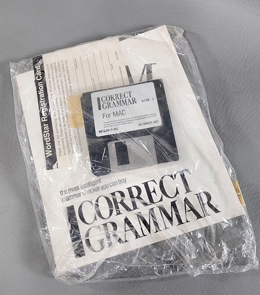 Correct Grammar for Mac - Manual & 3.5 - #B5-39000 - Vintage - New Old Stock - Image 1 of 3