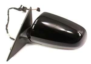 LH Exterior Side View Door Mirror 06-08 Audi A3 ~ Genuine ~ LY9B Brilliant Black - Picture 1 of 6