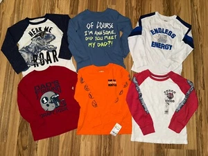 Boys Sz 5T Shirt Lot Long Sleeve EUC Oshkosh TCP Old Navy - Picture 1 of 11