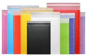 Shipping Bubble Mailers Poly Mailing Padded Envelopes Bags ANY SIZE 12 COLORS - Picture 1 of 34