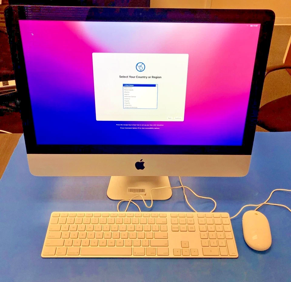 Apple A1418 iMac 2015 21.5" Intel i5-5575R 16GB 24GB SSD 1TB HDD Fusion OS12 - Image 1 of 4
