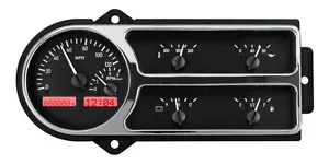 Dakota Digital 1948-50 Ford Pickup Truck Gauge System Black Red VHX-48F-PU-K-R - Picture 1 of 5