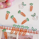 Carrot Paper Clips Fruit Shaped Bookmark for Office (9pcs)