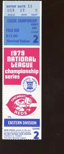 1979 NLCS Ticket Stub Pittsburgh PIrates at Cincinnati Reds Game 2 EX+ - Picture 1 of 1