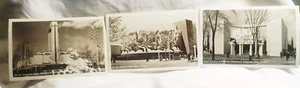Drei 1939 New York Weltausstellung Gebäude Echt Foto Postkarten RPPC Underwood. - Bild 1 von 2