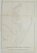 1855 USCS Map of Chesapeake Bay, Eastern Shore, Delware, Maryland, Virginia