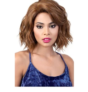 Motown Tress Synthetic Straight Bob Layered Full Loose Wave Curl Gemma Wig - Picture 1 of 3