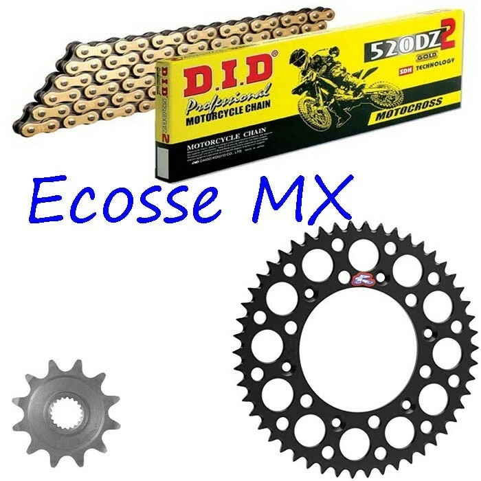 KIT RODA DENTADA PRETA RENTHAL CORRENTE DID DZ KAWASAKI KX450F - Imagem 1 de 1