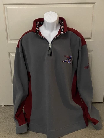 Montreal Alouettes Puma Gray Warm Up Jacket Size L CFL Canadian Football Cover