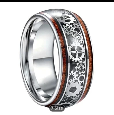 Нержавеющее кольцо размер 13 шестерни часы модный стимпанк дерева хип-хоп свежий поколения Z - Изображение 1 из 4