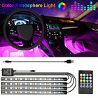 Car USB 48 LED Light Strip Interior Atmosphere Neon Lamp Remote Control For Cars