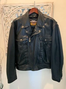 HARLEY DAVIDSON BLACK LEATHER NEVADA JACKET COAT 98122-98VM  MENS Large - Picture 1 of 8