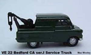 00/4mm 1:76  R PARKER  VE 22 BEDFORD CA SERIES I GROSVENOR CANOPY SERVICE TRUCK - Picture 1 of 3