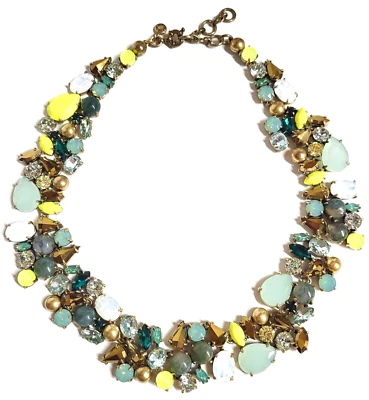 Raro collar J.Crew Spring Bloom llamativo en latón chapado en buey dorado claro limón  Foto 1 de 4