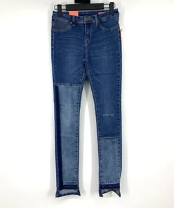 Jeans BlankNYC ragazza bambino taglia 14 The Mini Mercer skinny blu denim orlo a gradini nuovo con etichette - Foto 1 di 12