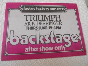 Triumph mit Special Guest Rick Derringer - Tower Theater - Backstage After Show Only - Bild 1 von 1