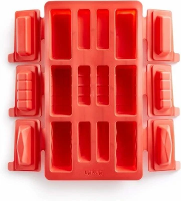 Backform für Mini-Mousse-Kuchen Lékué Silikon rot B-WARE - Bild 1 von 4