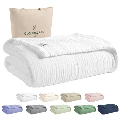 Soft 4 Layer Muslin Cotton Blanket King Size,100% Cotton Blanket, Lightweight... - Image 1 of 4