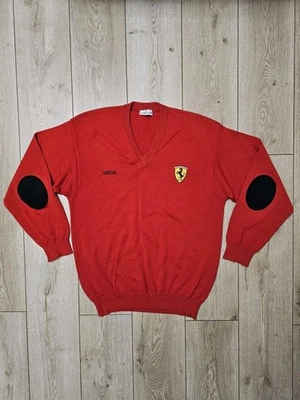 VINTAGE FERRARI CERRUTI 1881 SWEATSHIRT F1 SWEATSHIRT 90s FORMULA 1 RED L/XL - Image 1 of 4