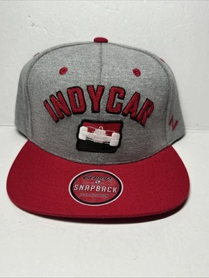 Zephyr Indy Car Cap Hat Gray Red Snapback Flat Bill Indycar Embroidered NWT - Image 1 of 4