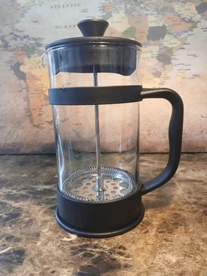 Olla de prensa francesa negra 11,8 OZ, filtro de acero inoxidable 304, cafetera hecha a mano Foto 1 de 4