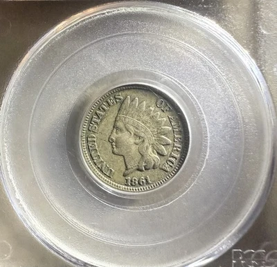 Copper/Nickel 1861 1C Indian Head Cent PCGS VF35 - Image 1 of 4