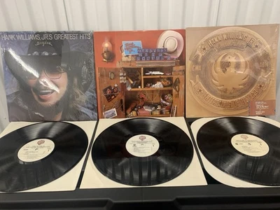 Hank Williams Jr. Greatest Hits Volumes #1, 2 & 3 Vinyl 3xLP Record Albums NM/EX - Image 1 of 4
