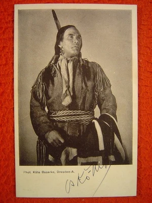 OS-KO-MON (YAKIMA-INDIANER) - DARSTELLER IN „WINNETOU“ (KARL MAY) - 1 Autogramm! - Bild 1 von 4