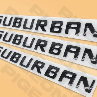 For Chevy Suburban 2007-2020 Accessories Rear Letters Side Emblems Gloss Black - Изображение 1 из 4