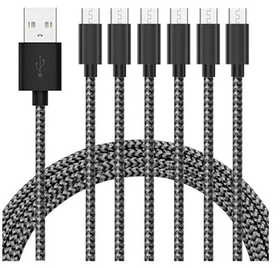 Gopala High Speed Micro USB To USB Cable 5 Ft 6 Pk Durable Braided - Image 1 of 4