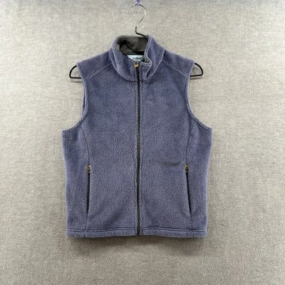 Chaleco polar suave púrpura cremallera completa ll Bean para mujer talla M Foto 1 de 4