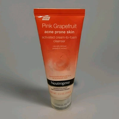 Neutrogena Pink Grapefruit Acne Prone Skin Cleanser 3.5 oz Cream to Foam New - Image 1 of 4